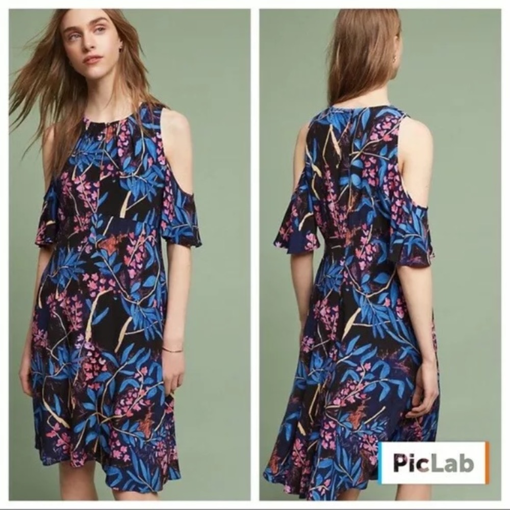 Maeve Elia Cold Shoulder Floral Dress - Picture 2 of 8